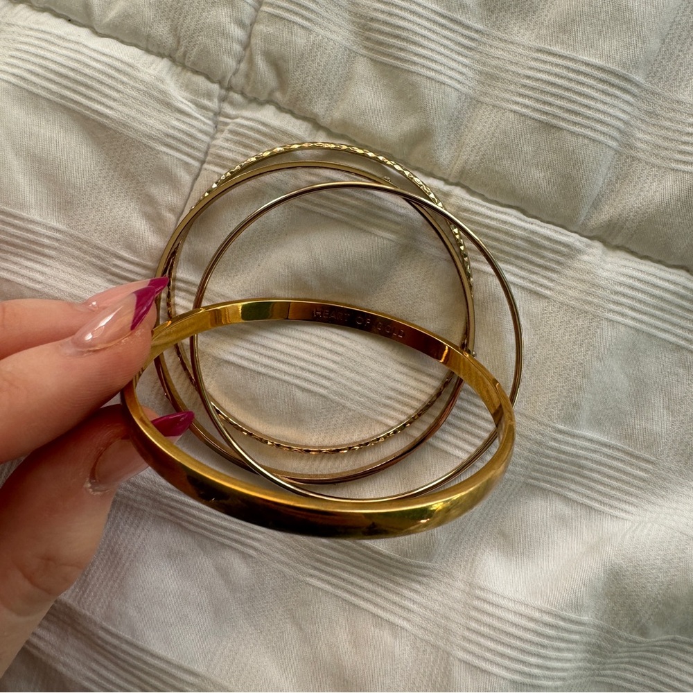 Elegant Gold Bangle Set